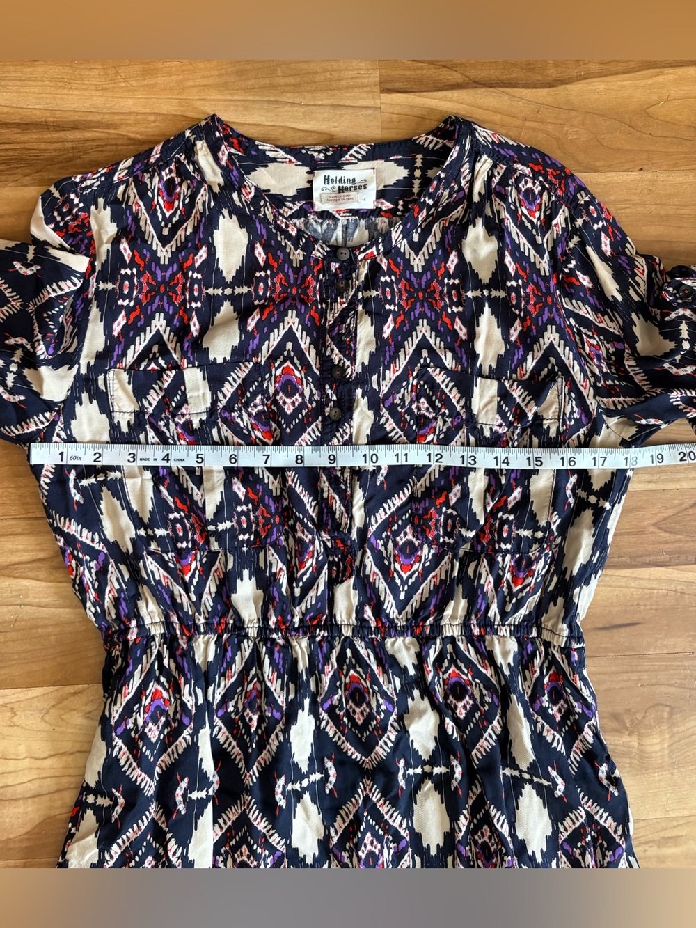 Anthropologie x Holding Horses Mira Ikat Western Dress, Size 4 - Picture 12 of 12